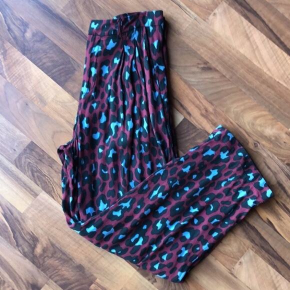 MNG Casual Leopard Print High Waist Trouser Size 4 - Picture 2 of 7